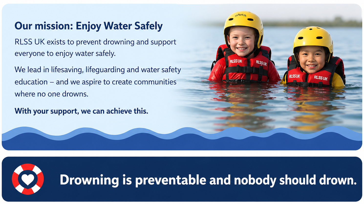 Drowning Prevention Week water safety campaign image